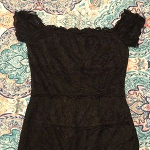 Black lace bodysuit